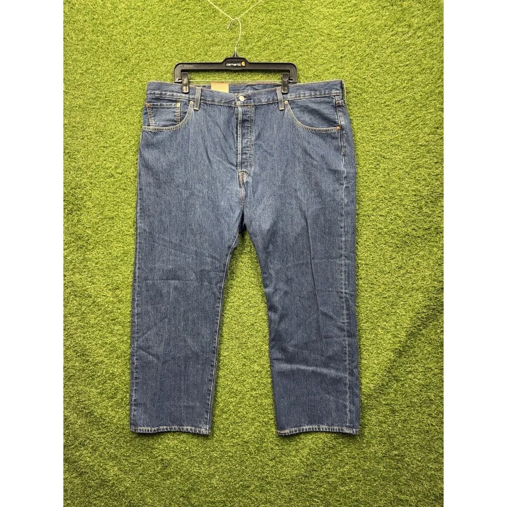 Vintage Levis 501 xx Jeans Mens 44x30 Preshrunk Button Fly Dark Wash Denim NWT