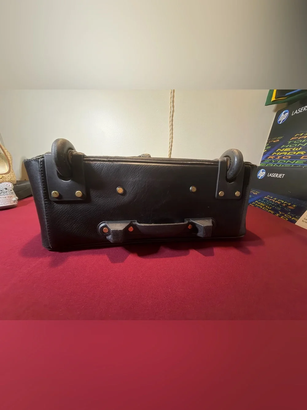 Kenneth Cole Reaction Black Men's Briefcase with Gold Accents