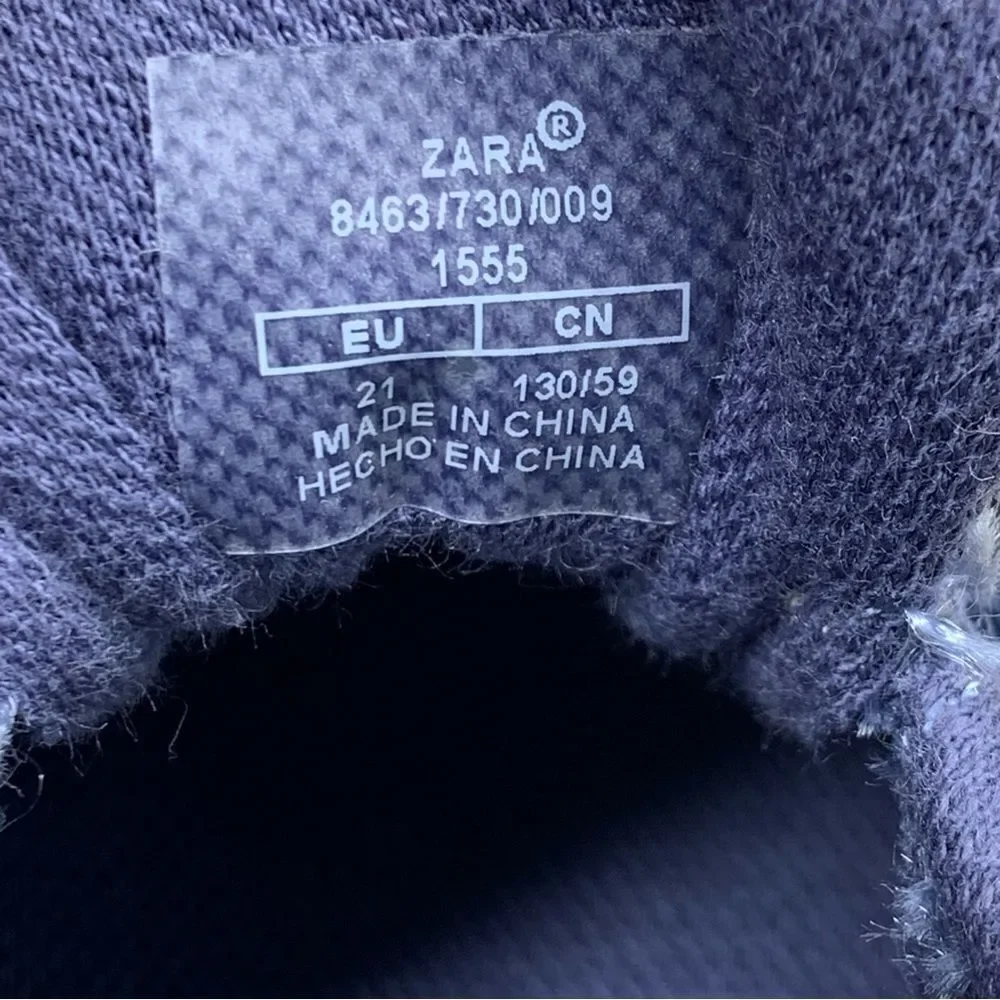 Zara zara~baby~blue sneakers~size