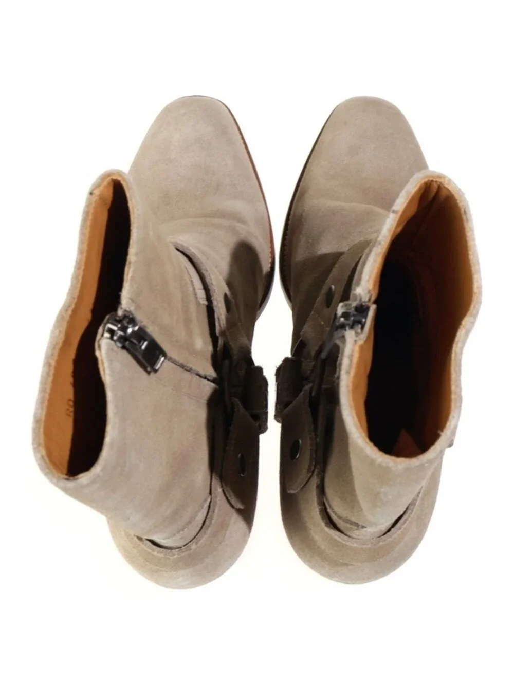 Saint Laurent Paris Wyatt Ring Boots High Cut Beige