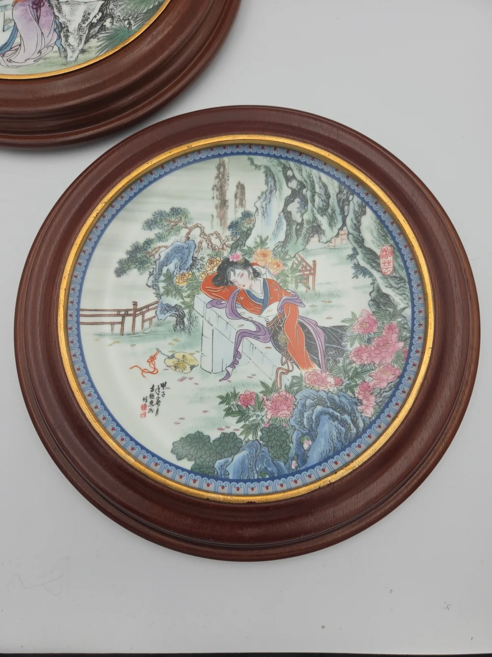 2 Imperial Jingdezhen Porcelain Geisha Plates 1988 And 1989