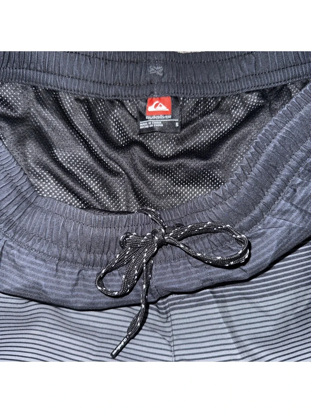 Quiksilver Men's Small Massive Swim Trunks Black-To-White QM14VL001 New