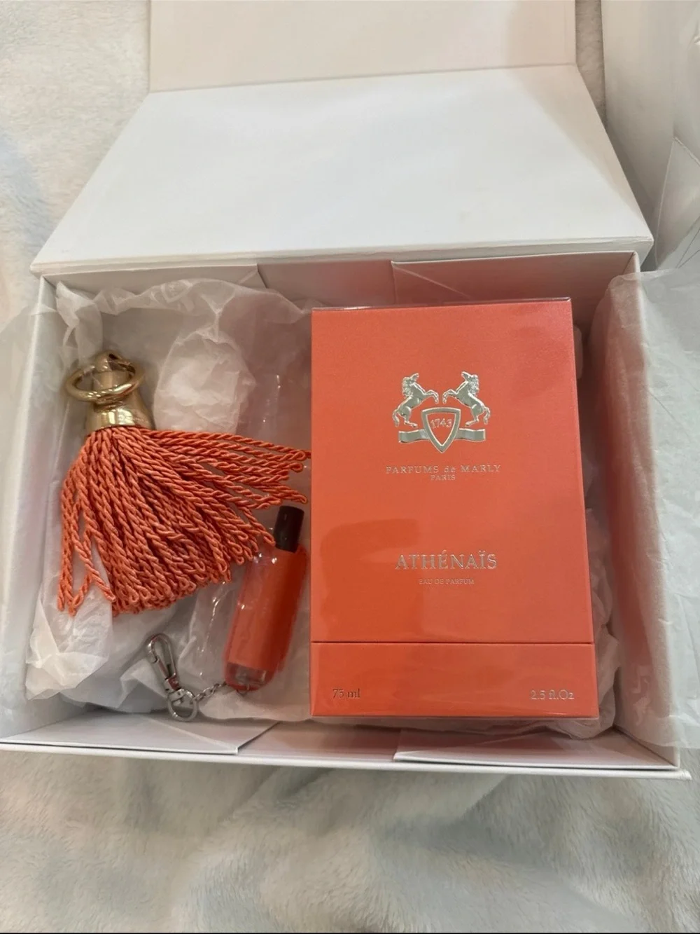 Athénaïs Women's Accessory Set in Coral Orange