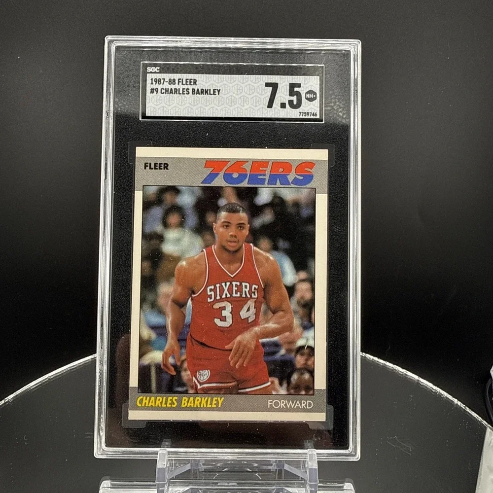 1987 Fleer #9 Charles Barkley 76ERS HOF SGC 7 Philadelphia 76'ers‎