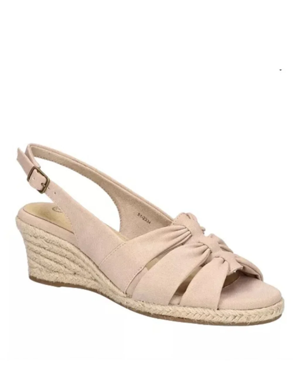 Espadrille wedge linen color soft fabric, comfortable, 2