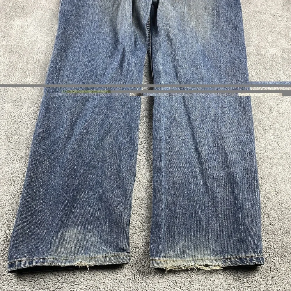 Levis cuffs worn