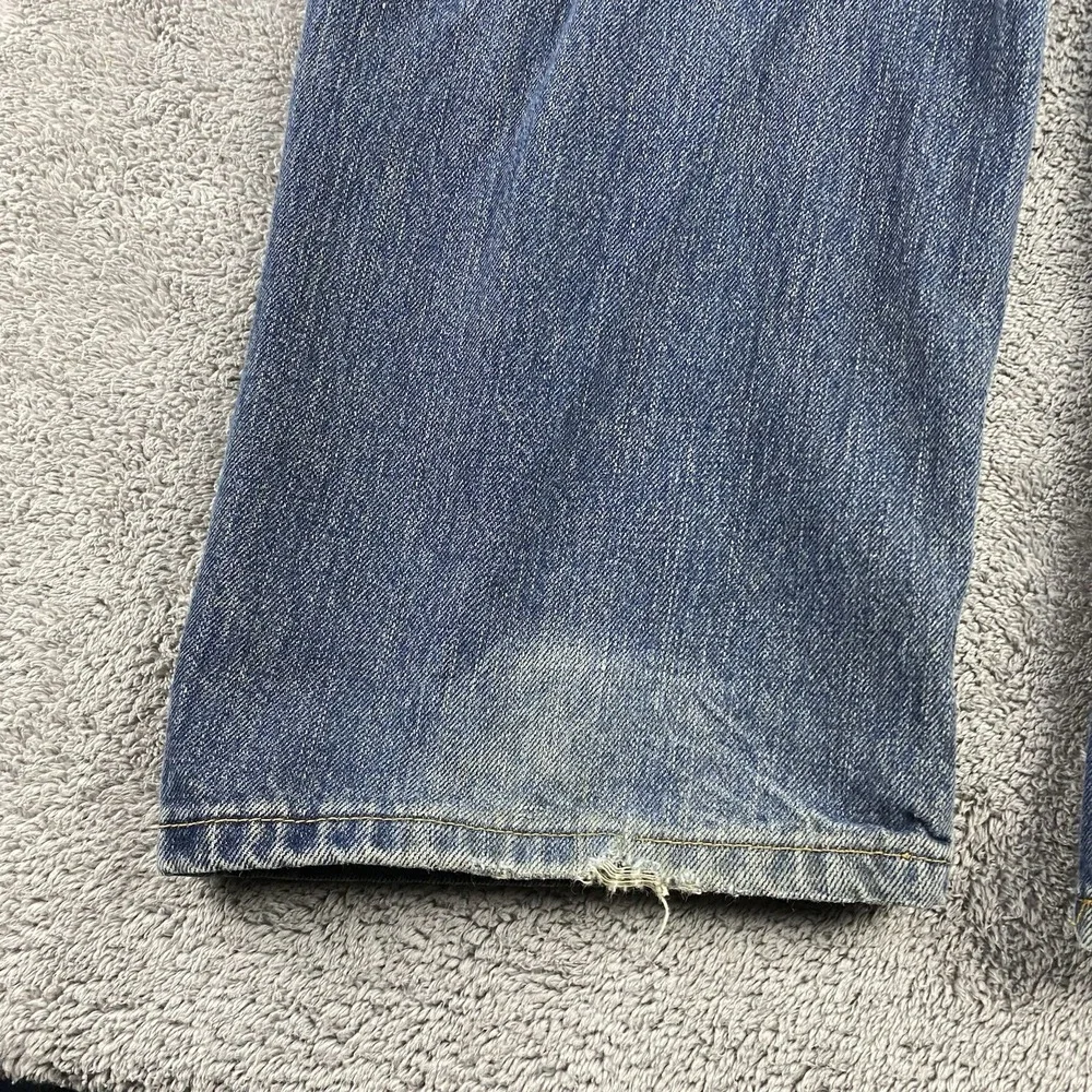 Levis cuffs worn