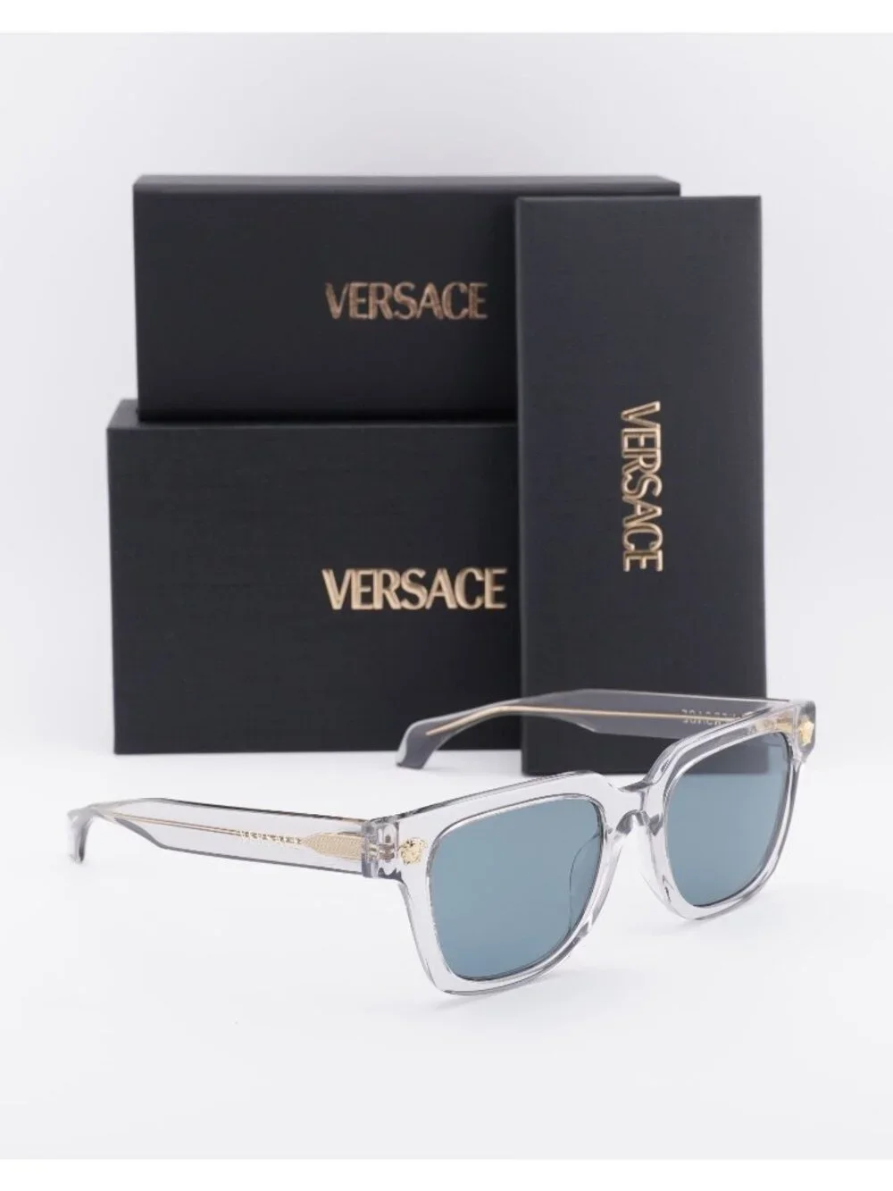 Versace VE4510U 530580 Unisex Square Sunglasses – Grey / Blue