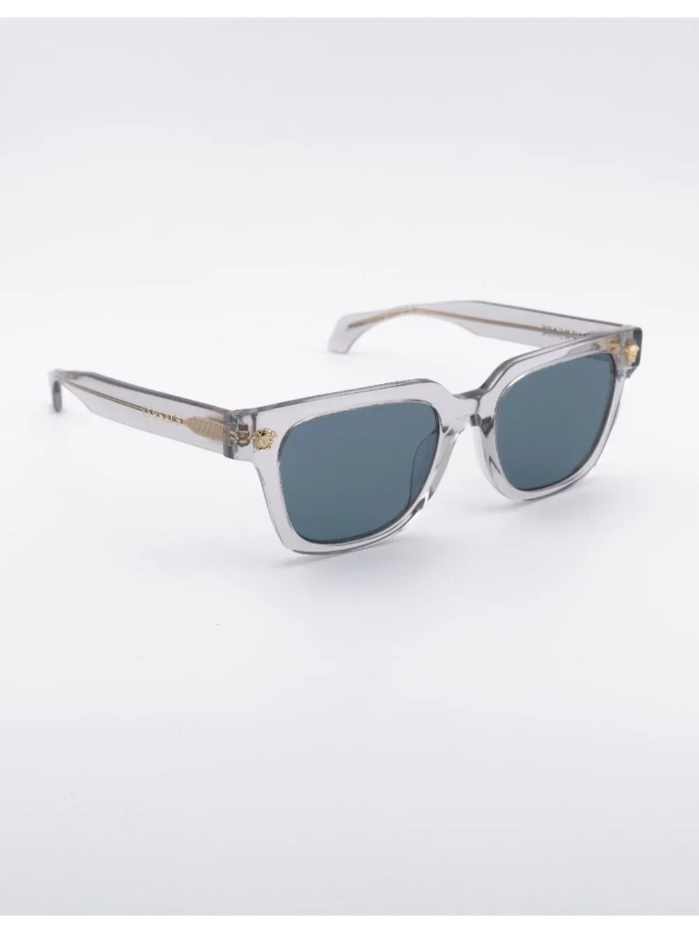 Versace VE4510U 530580 Sunglasses Grey Square Frame, Blue Lenses