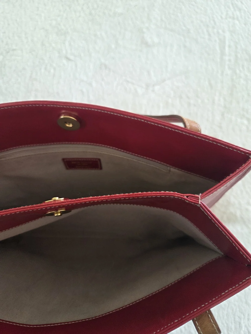 kate spade red carrying polished