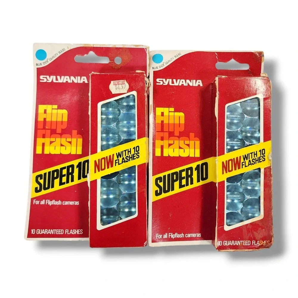 Sylvania‎ Flip Flash Super 10 Flash Bar Blue Dot 10 flashes per pack Lot of 2