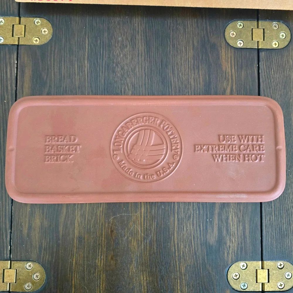 Longaberger Pottery Bread‎ Basket Brick 30074 Microwave Oven Safe USA
