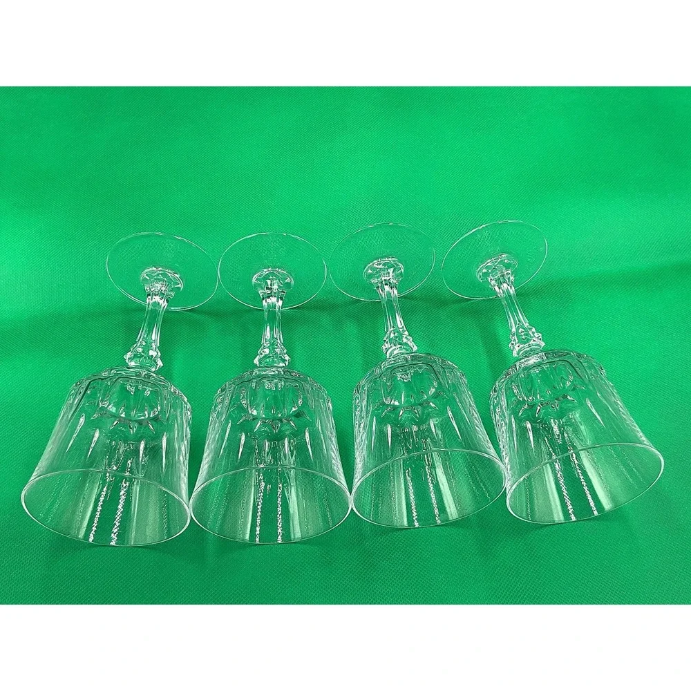 Vintage 1930s Crystal Wine Glass Set‎ of 4 - Perfect Condition