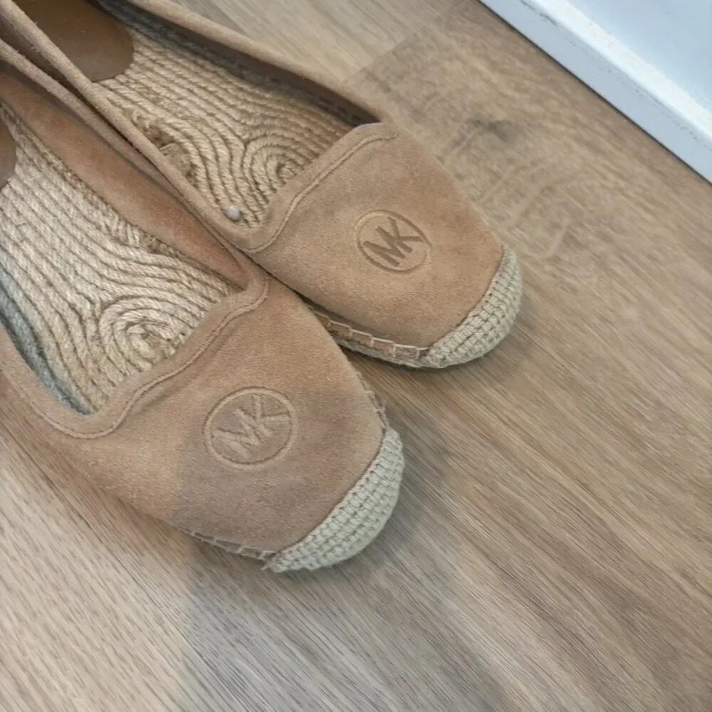 ** Michael Kors Espadrilles Tan Leather Suede 8.5