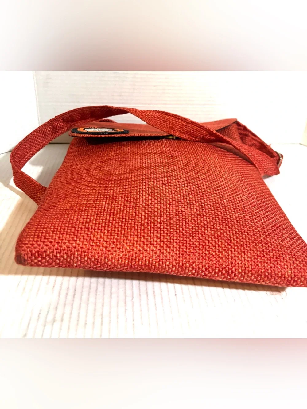 Handmade handwoven orange