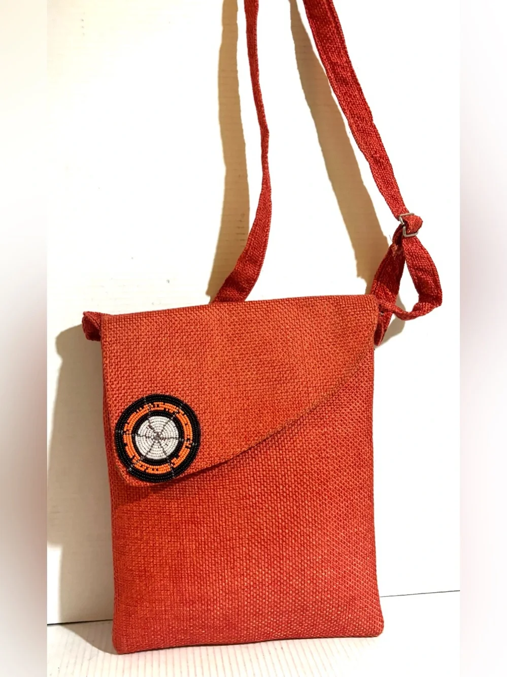 Handmade handwoven orange