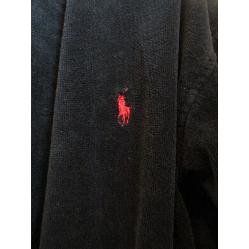 Polo Ralph Lauren Bath Robe Pony Logo 100% Cotton Sleepwear Navy Blue Mens S/M