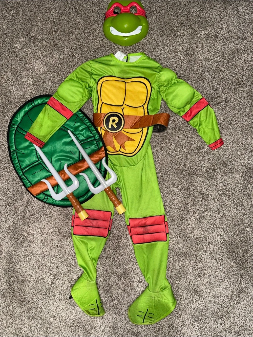 Raphael Teenage Mutant Ninja Turtles Costume -. ••One Broken Foot Strap••