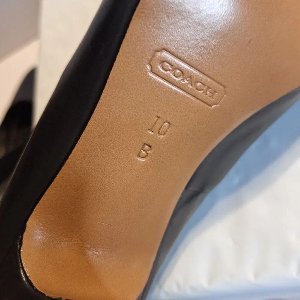 Coach black leather