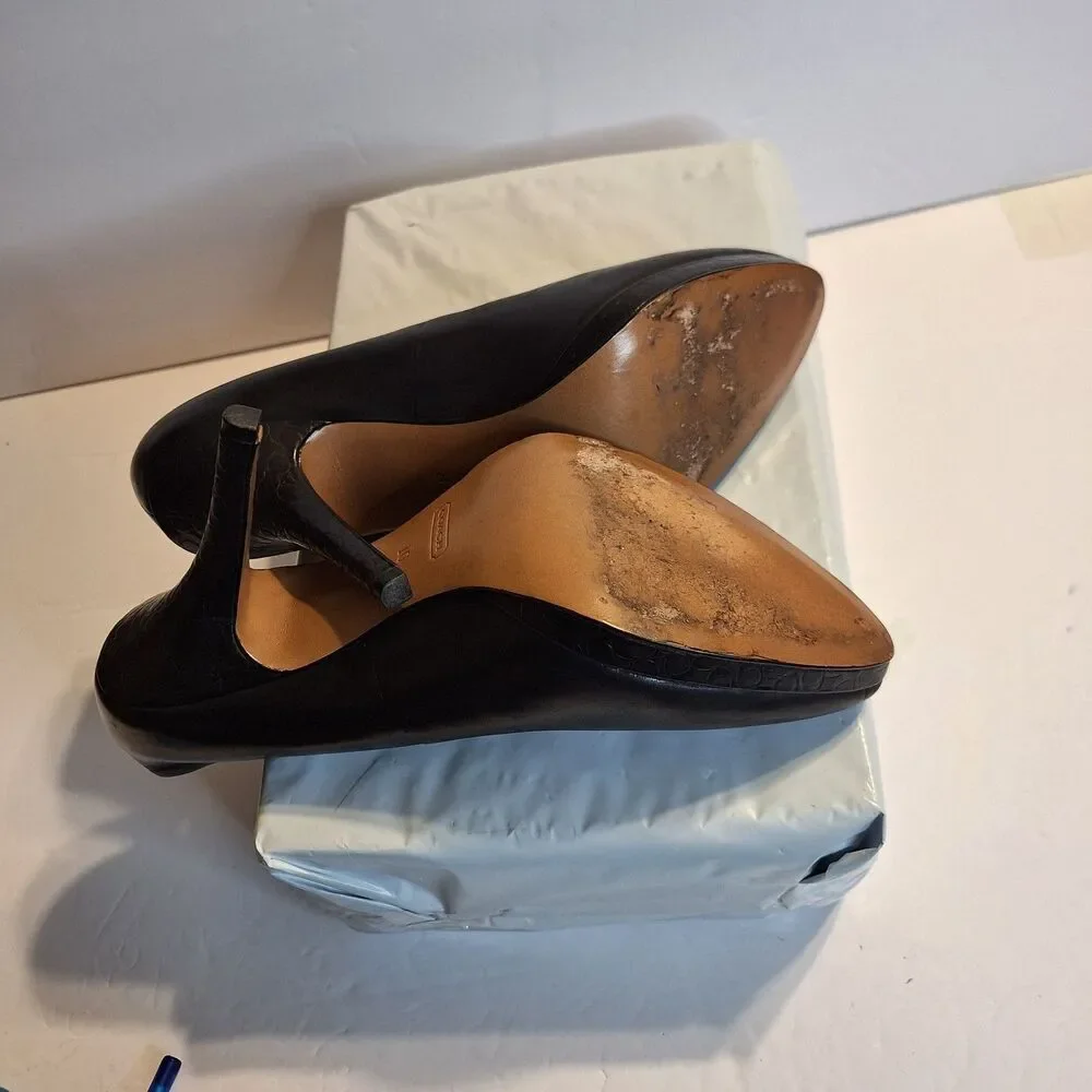 Coach black leather