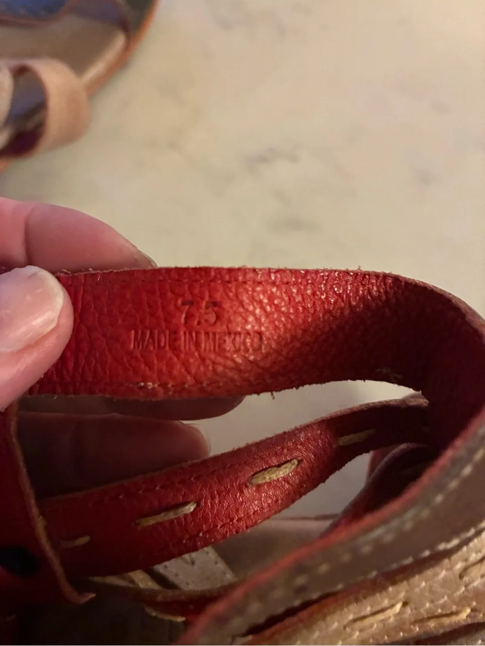 N/A handmade stitch sandals