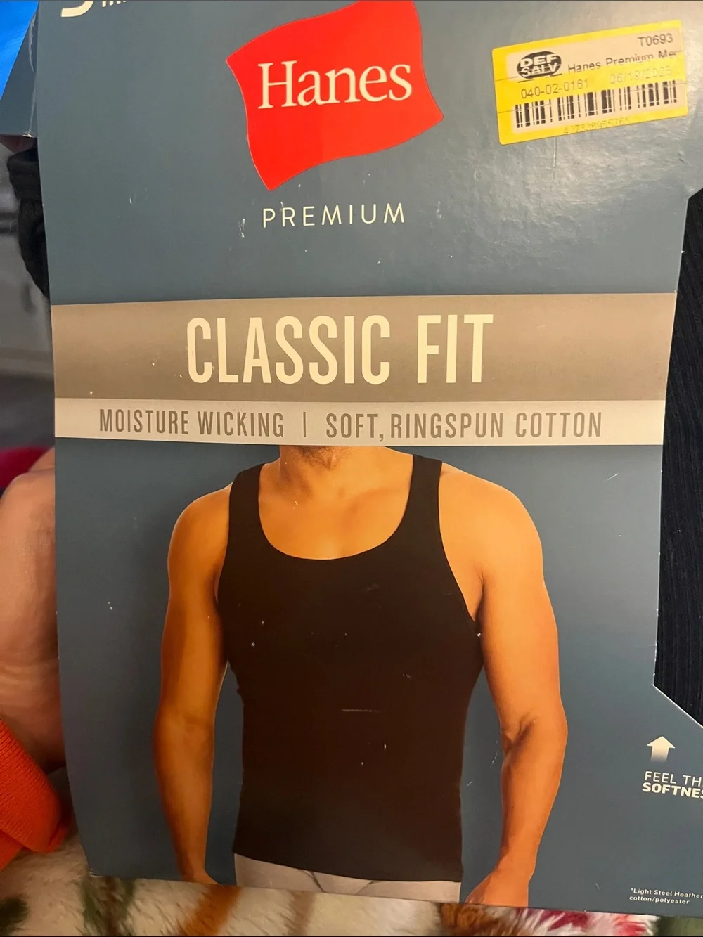 Hanes Premium Classic Fit Tagless Tanks - Black & Gray (5-Pack)