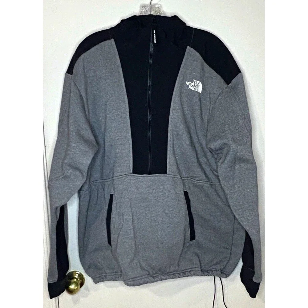 The North Face Mens L 1/4 zip Hoodie Logo Pockets NF0A3XB2