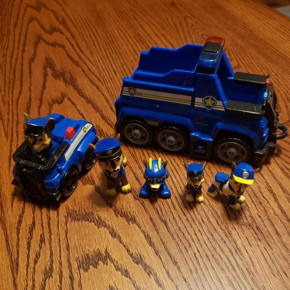 Paw Patrol Chase Police Cruiser Vehicle‎ & Figures Lot Toy Car Truck