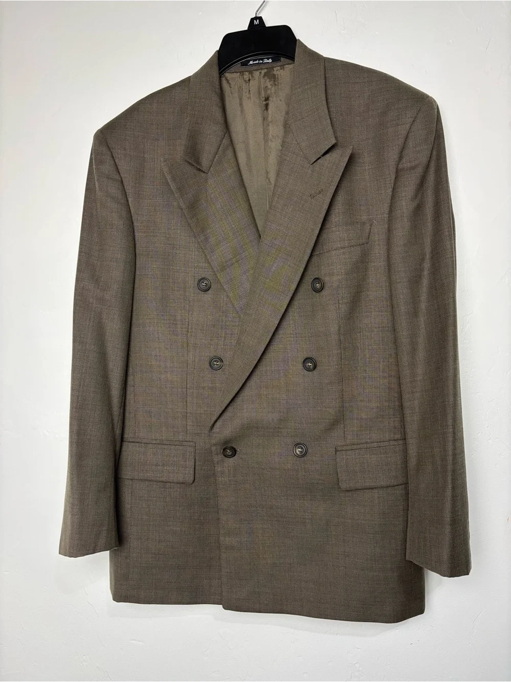 Vito Rufolo Reda Supercento Italy Men's Double Breasted Sport Coat Blazer Jacket
