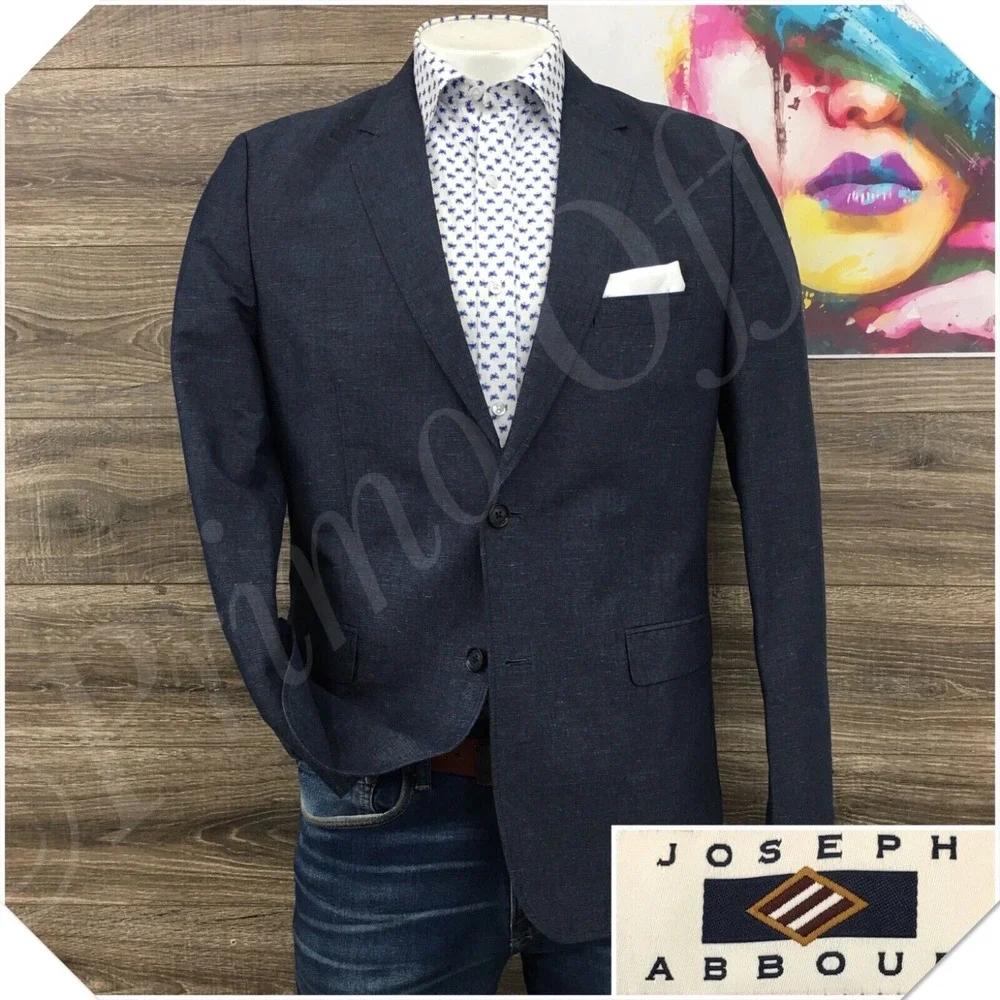 JOSEPH ABBOUD Mens Blazer Sport Coat Casual Jacket Size L 42R Cotton Linen Suit‎