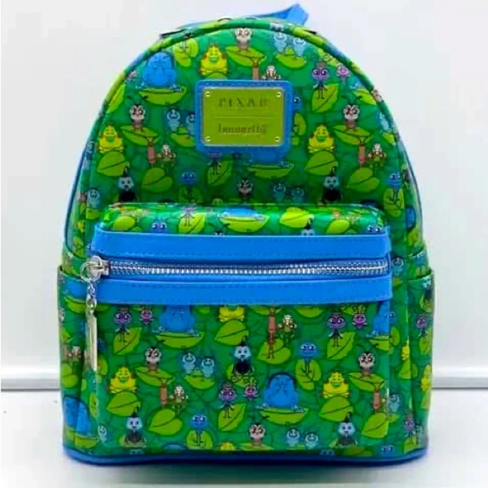 LOUNGEFLY DISNEY PIXAR A BUG'S LIFE - COLLAGE MINI BACKPACK NWT