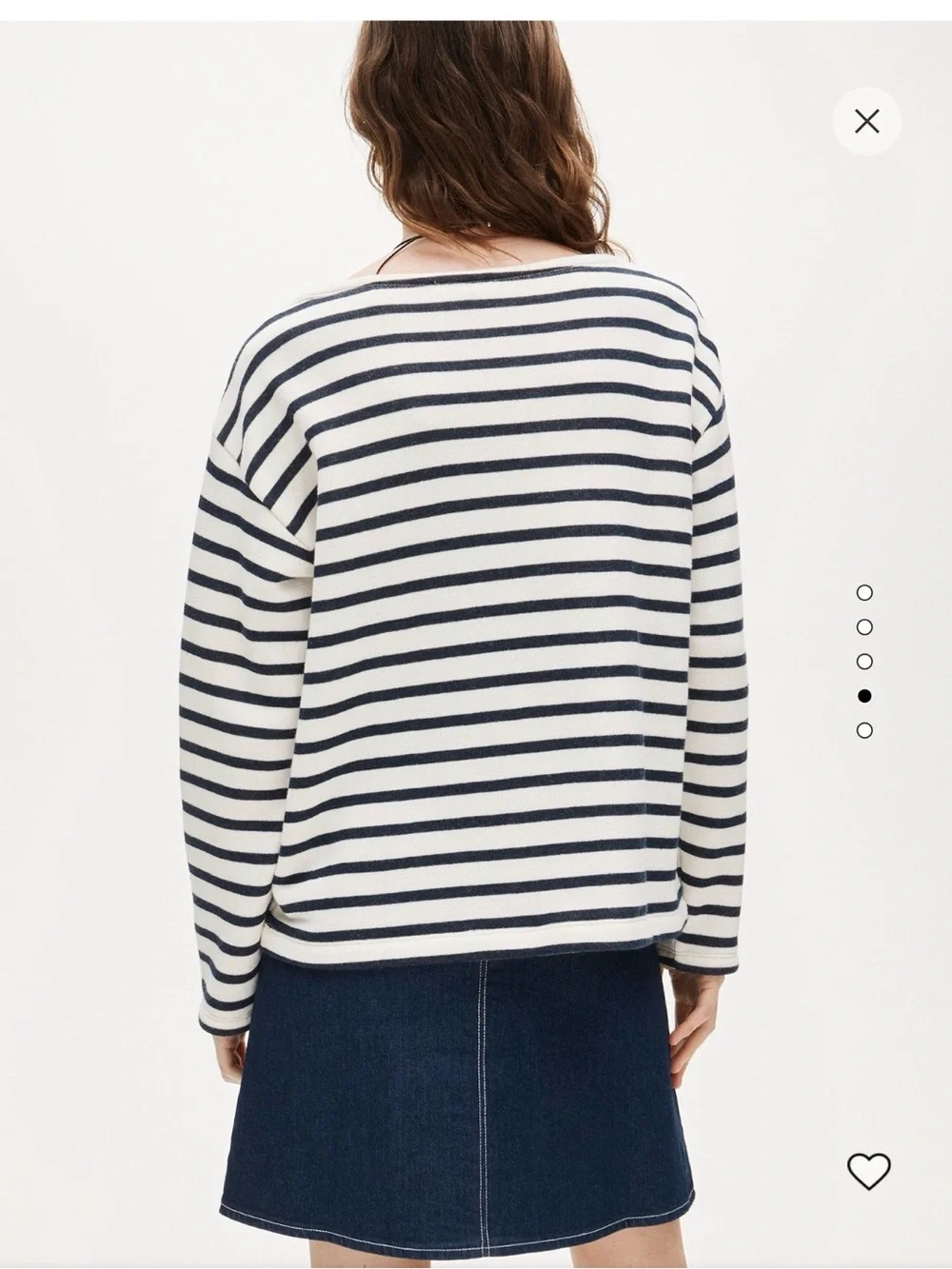 J. Crew White and Navy Striped Boatneck Sweater oversized Msrp 118