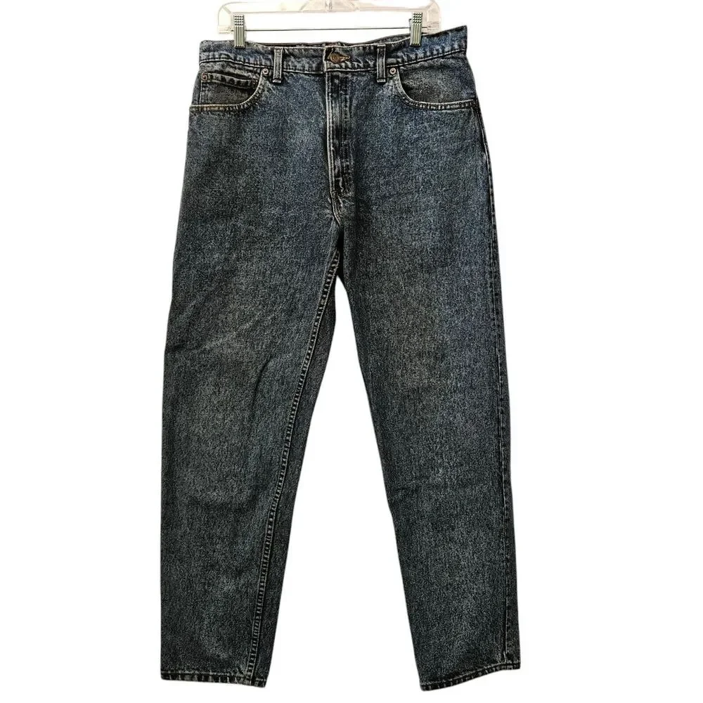 Vtg Levis Jeans 550 Mens sz 35x31 Relaxed Fit Tapered Leg‎ Blue Denim USA Grunge