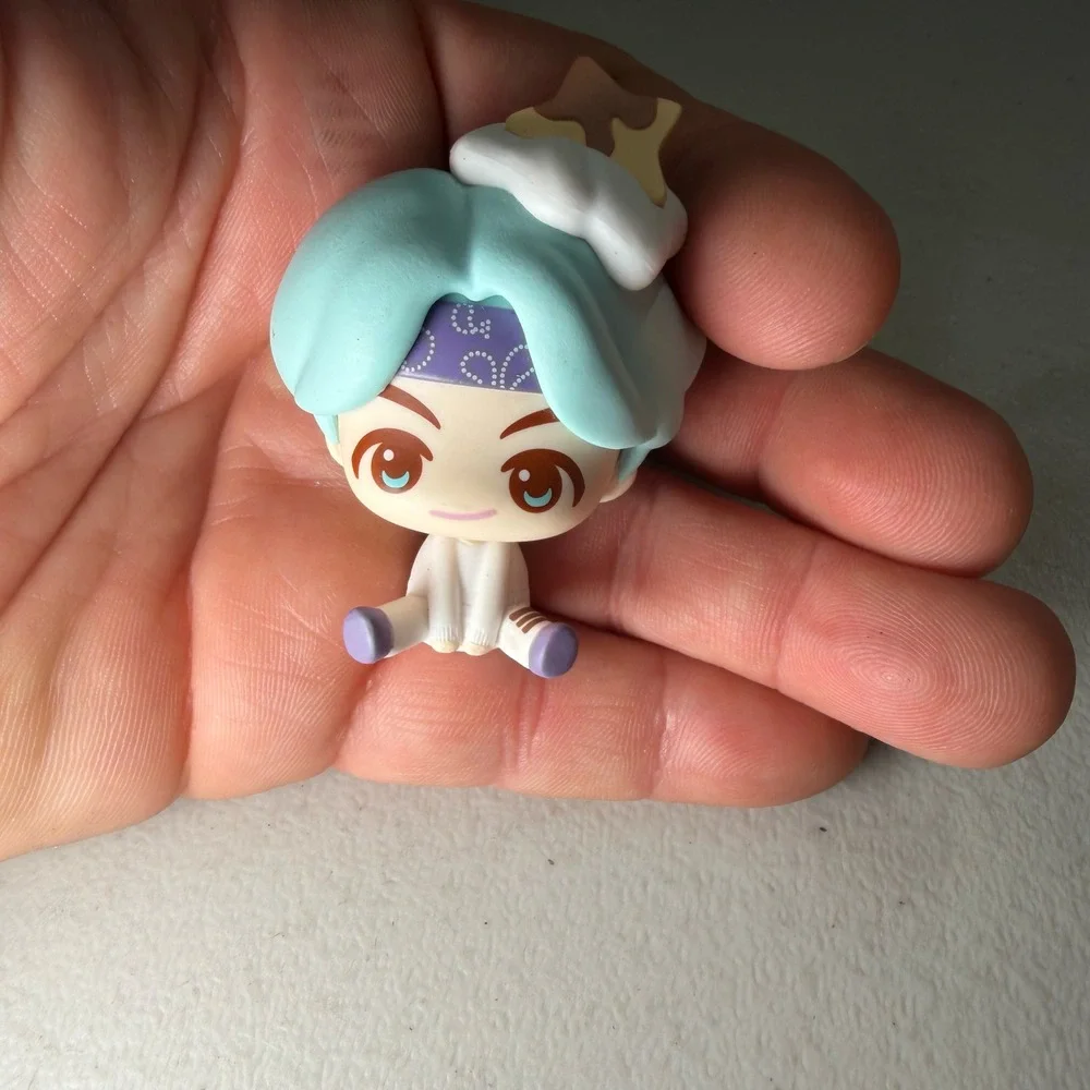 BTS TinyTAN Suga Dynamite Chibi‎ Mini Figure Mint Hair Purple Bandana K-Pop ARMY