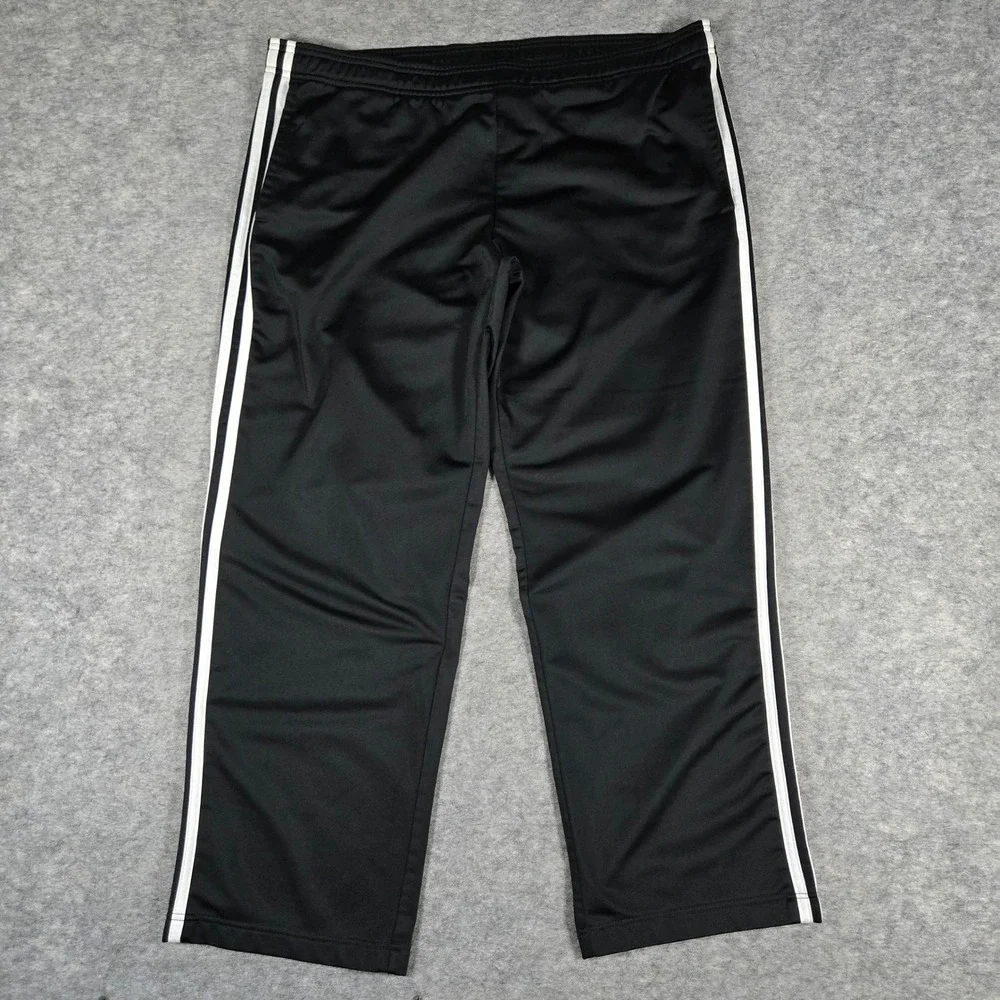 Adidas Mens Black 3-Stripe Classic Track Pants L
