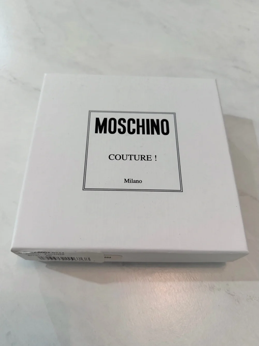 Moschino pink patent