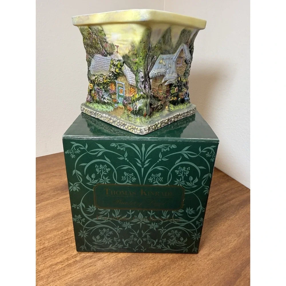 Thomas Kinkade Painter Of Light Country Cottages Votive Square Candle Holder 3