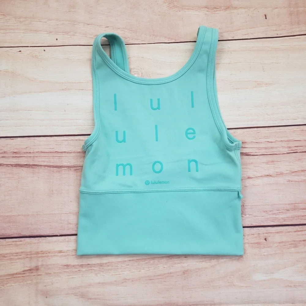 Lululemon Crop Tank‎ Top Womens 0 Move Power Pivot Everlux Yoga LW1DNIS Ladies
