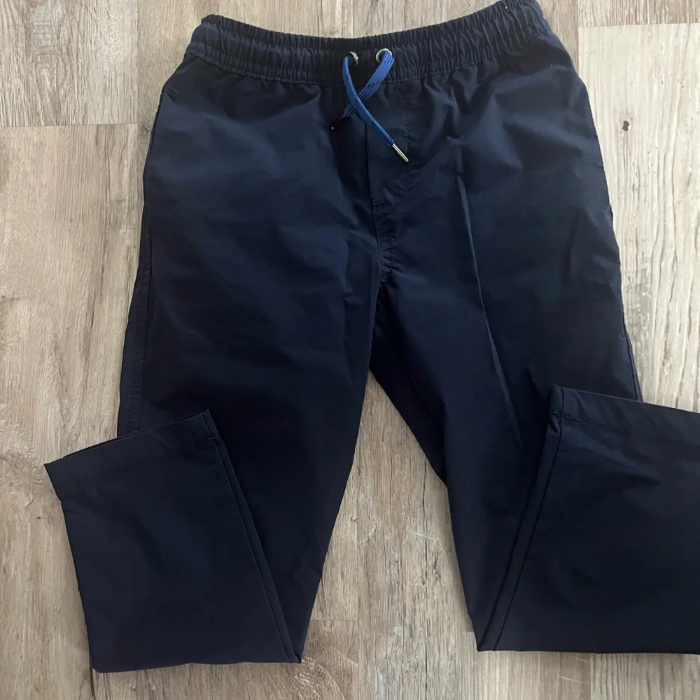 Kids Elastic Waist Navy Bottoms with Drawstring
