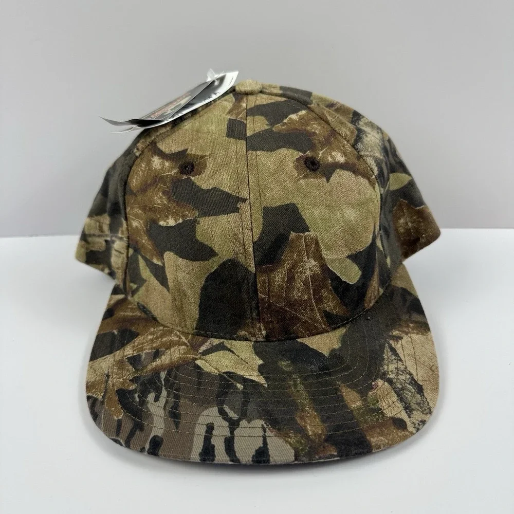 Vintage NWT Mossy Oak Camo Camouflage Hat Cap USA‎ SnapBack Forest Floor