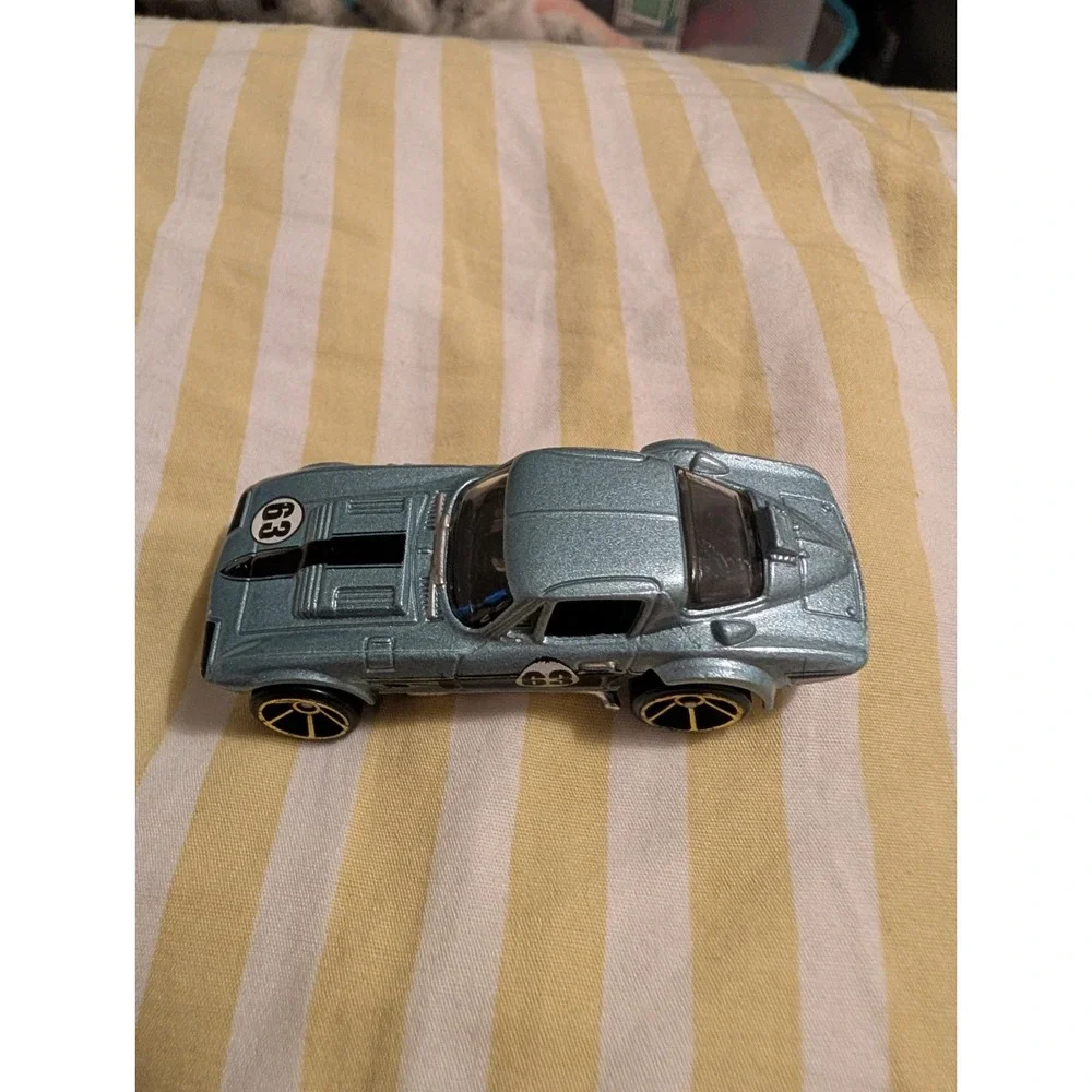 Mattel Hot Wheels Corvette Grand Sport Metallic Blue Race Day 63 Toy Car 1:64