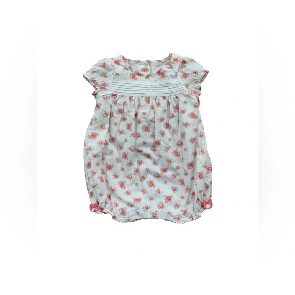 Janie and Jack Size 3-6 Months Floral Bubble Romper