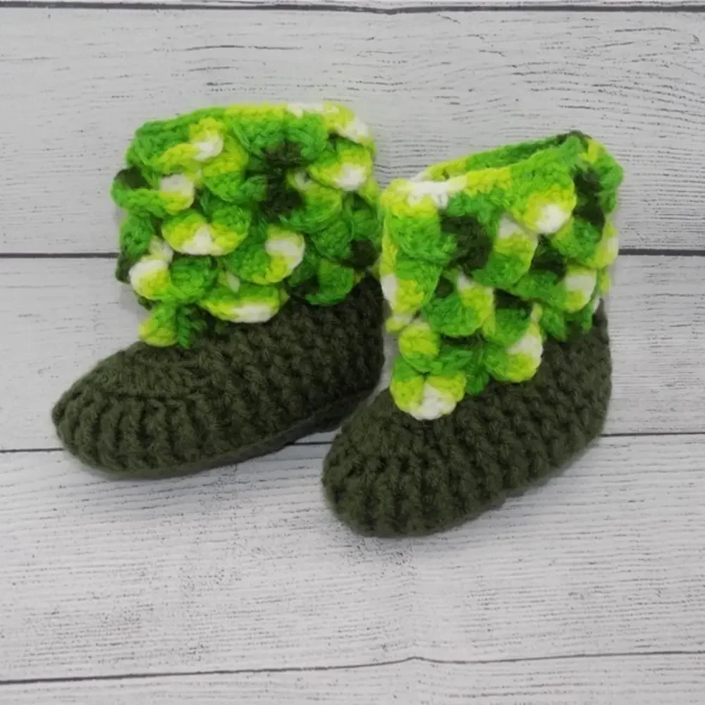 Baby Booties Crocodile Stitch‎ Crochet Baby Shoes