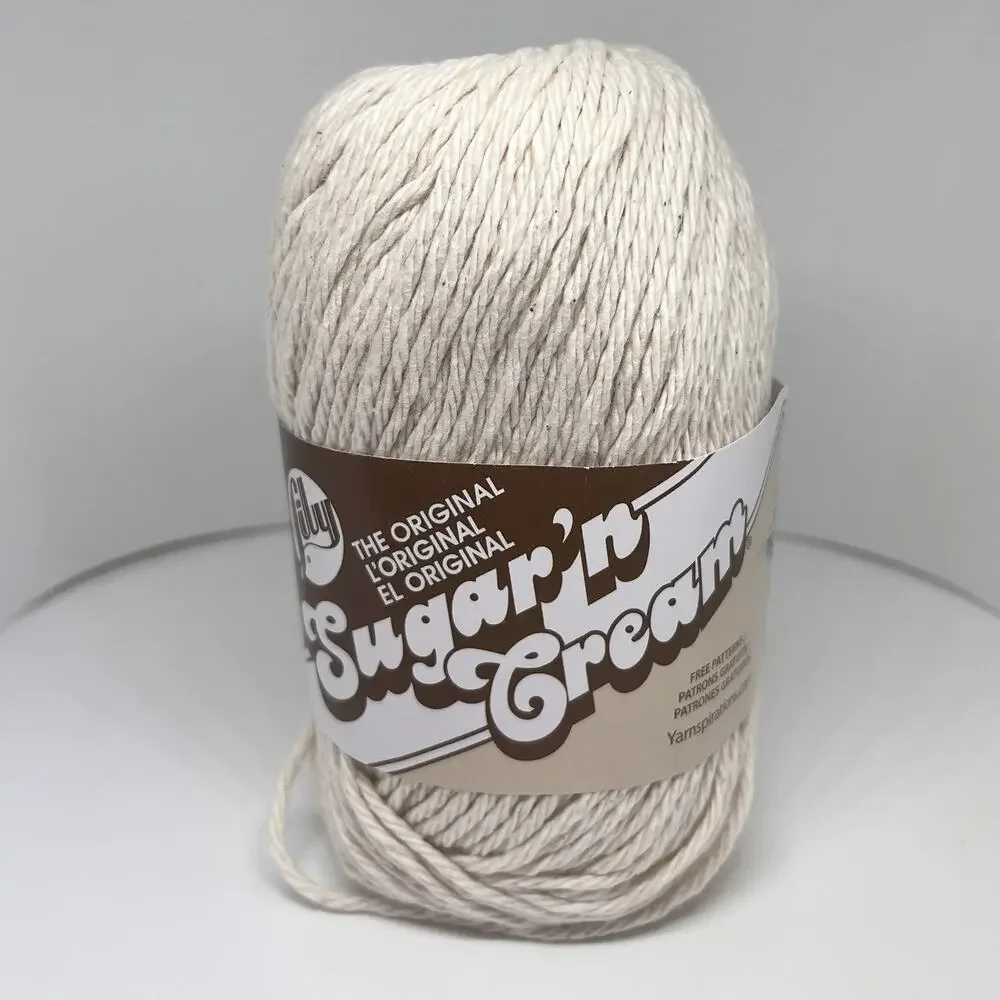 Lily Sugar n Cream Cotton Yarn, Ecru, 2.5 Oz