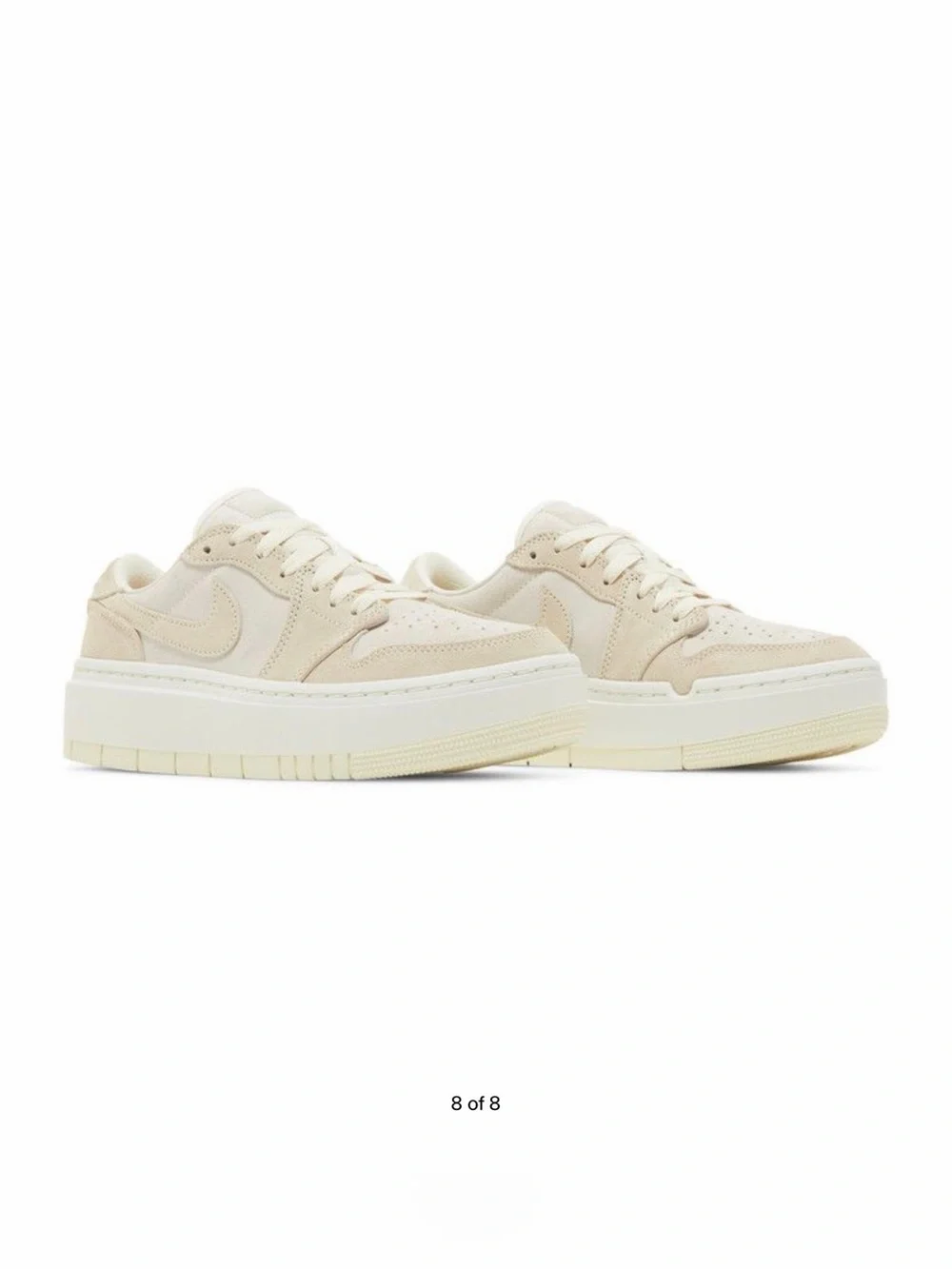 Nike Women’s Elevate Low Platform Sneakers in Cream/Beige 9