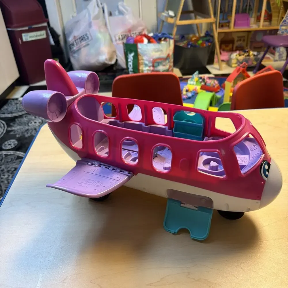 Fisher Price Little People Barbie Dreamplane Airplane Lights Music Pink WORKS