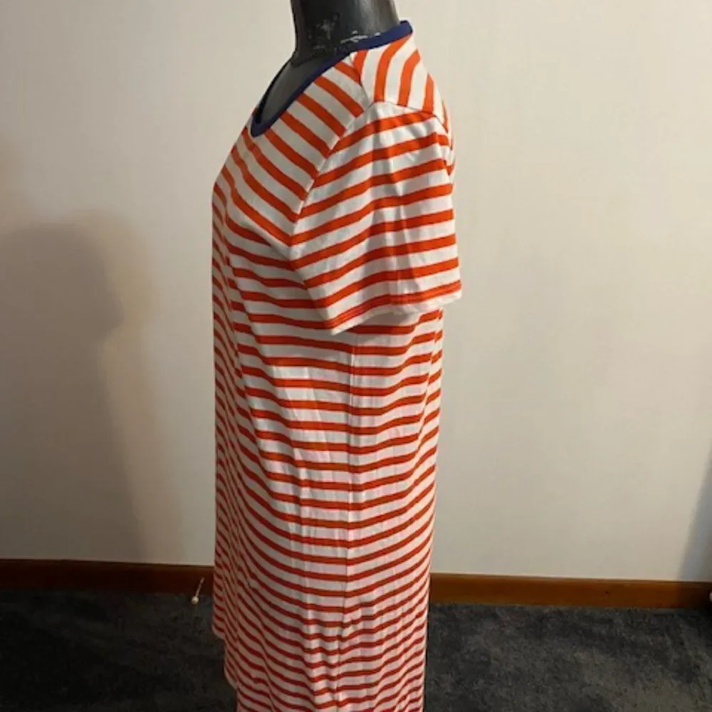 J Crew Re Imagined Red White dress, size Medium