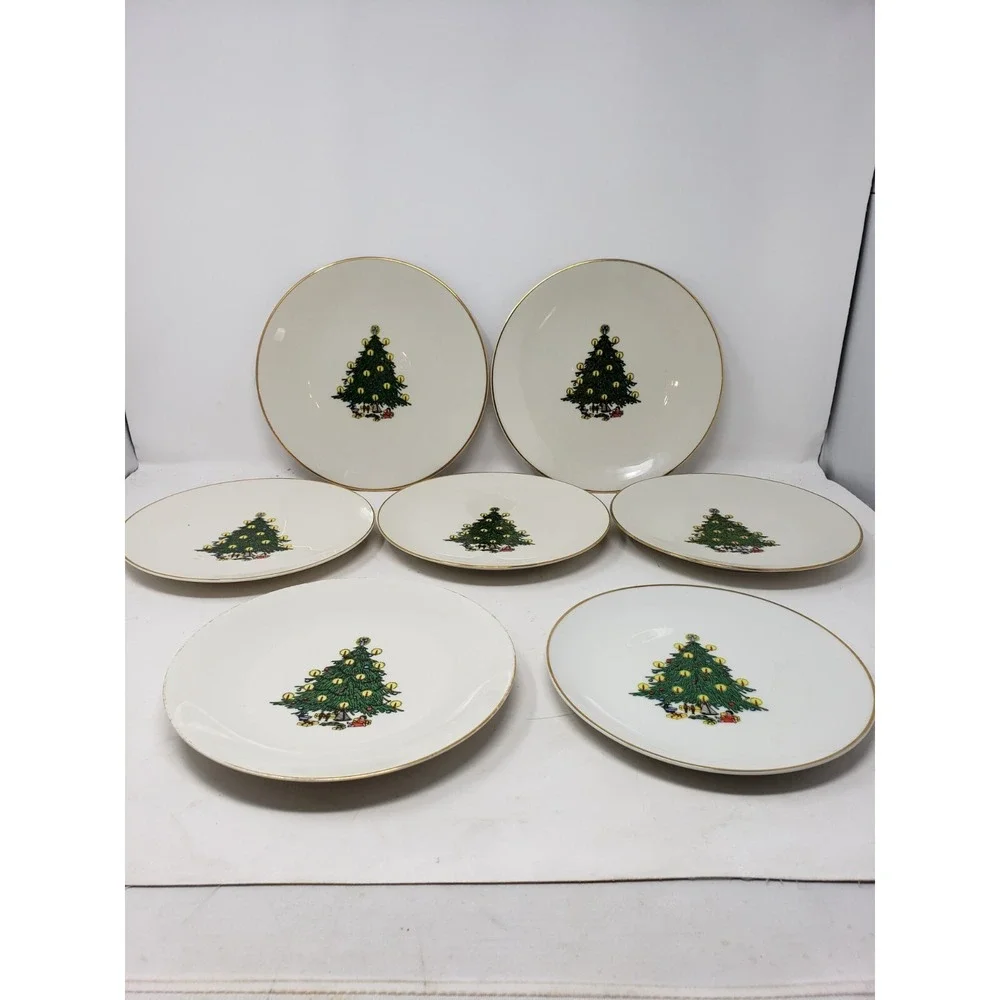 B. C. CLARKS Set of 7, 77th 80th 90th 91st 92nd 97th & 101st Christmas Plates