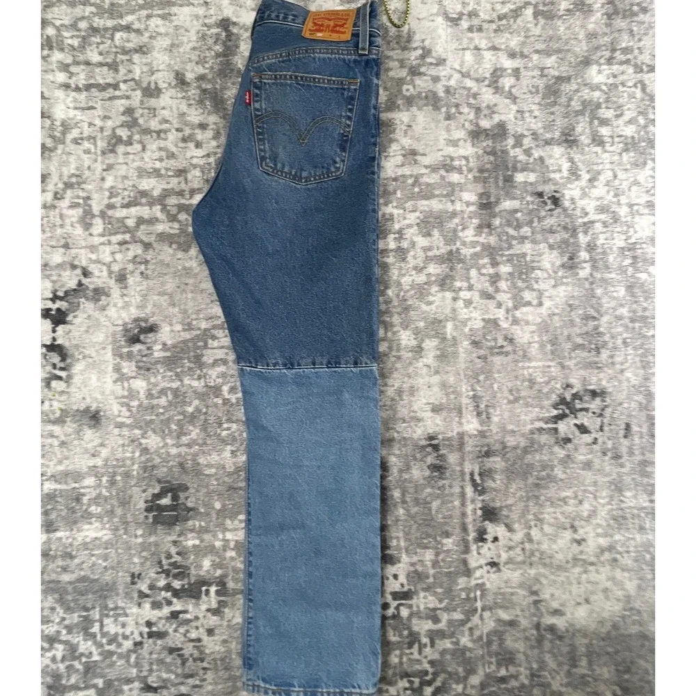 Levi 501 Mens 28x30 150th Anniversary‎ Button Fly Blue Medium Wash Jeans