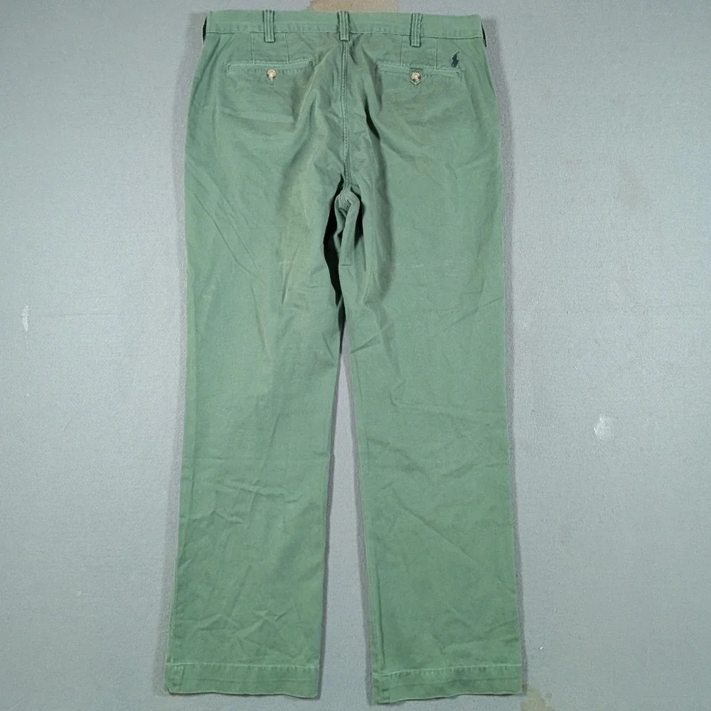Polo Ralph Lauren Chino Pants Mens 36x32 Green Classic Fit Cotton Twill